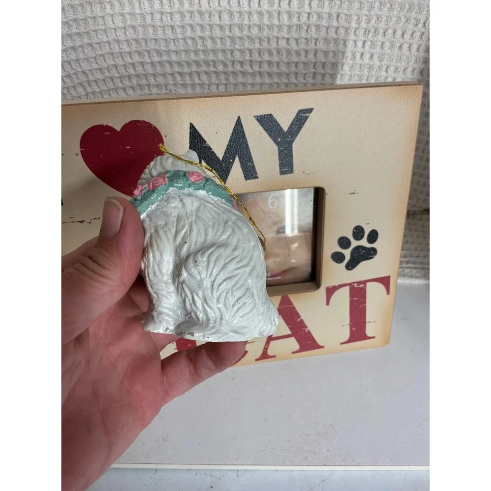 Farmhouse Unisex Green Tree Gallery I Love My Cat Photo Frame 6x4 Cream Red